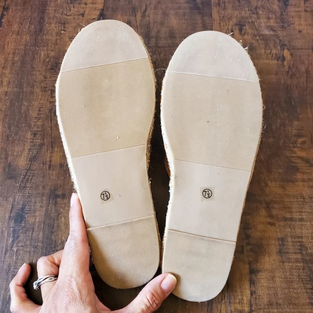 Ccocci Tan Espadrille Slides 7.5 M US Women